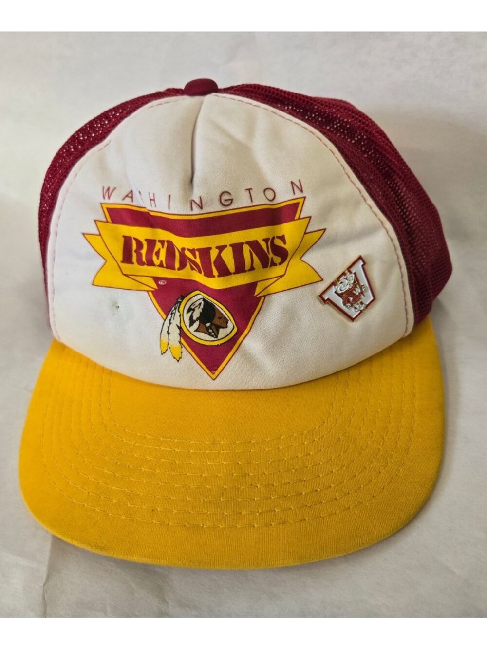 Vintage Washington Redskins Soft Padded Trucker Snapback 1980's NFL Superbowl